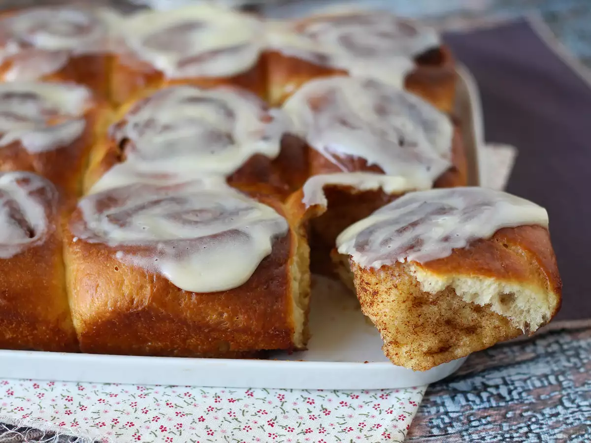 Zimtschnecken mit Frischkäse-Frosting : fluffige Cinnamon Rolls - foto 8