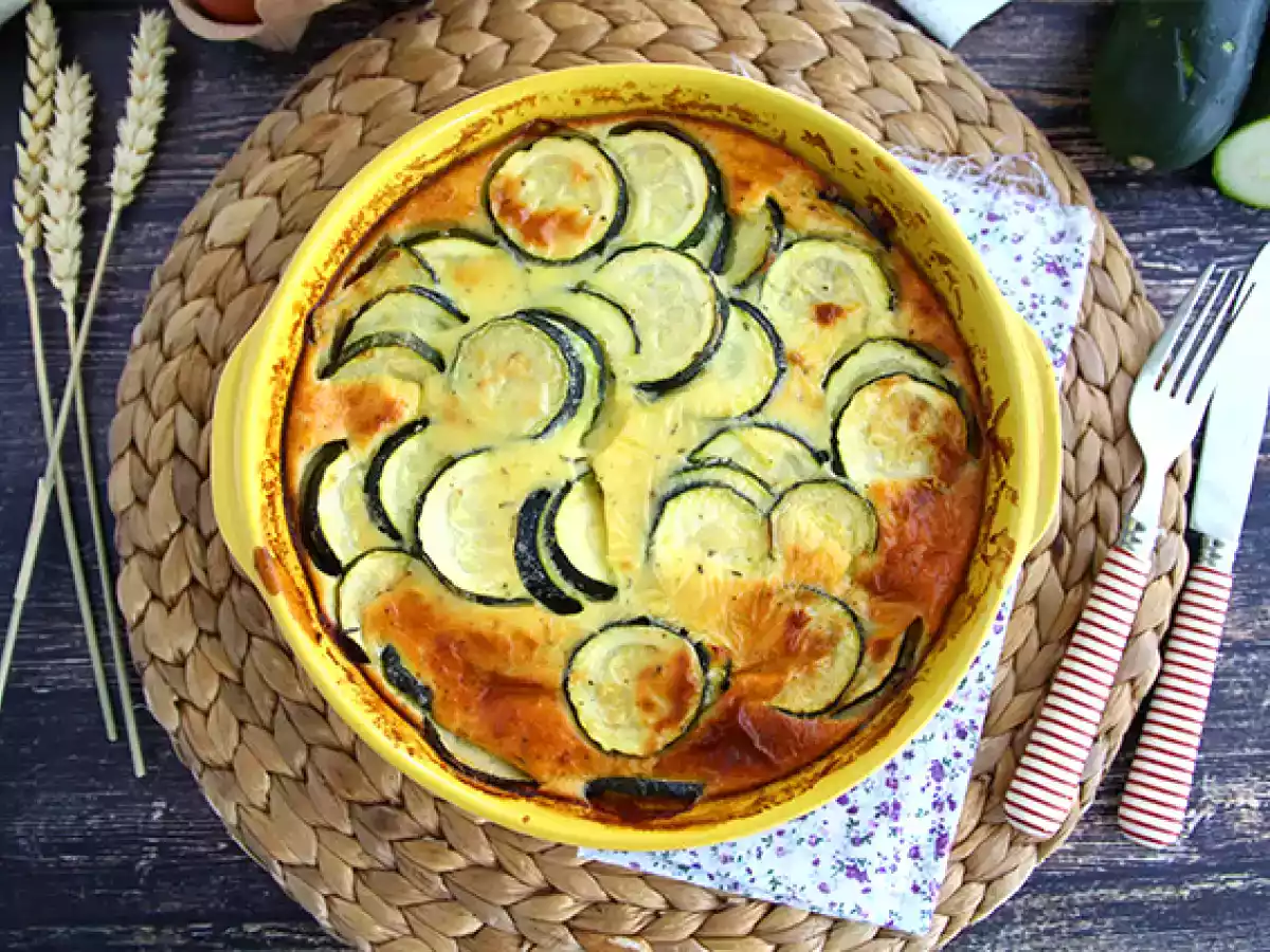 Zucchini-Clafoutis mit Ziegenkäse