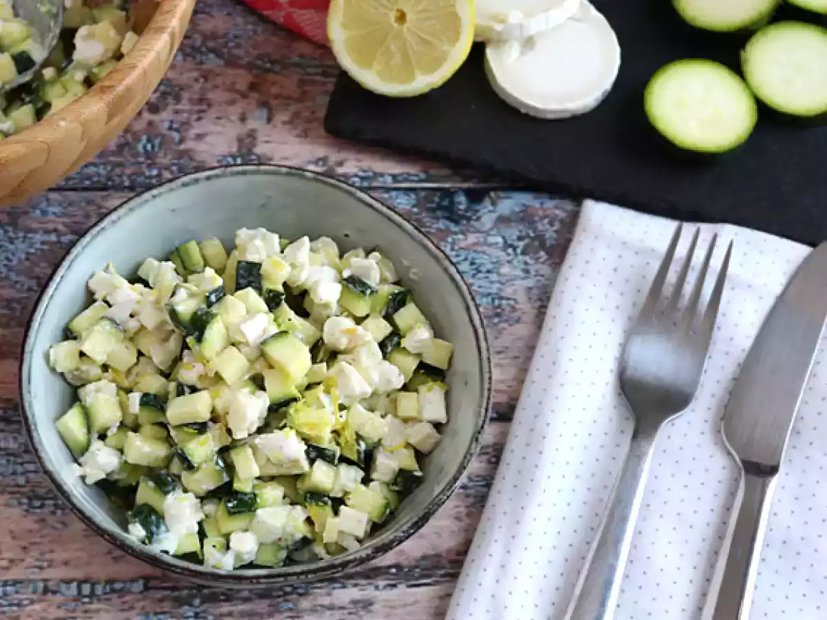 Zucchini, Ziegenkäse und Zitronensalat - foto 3
