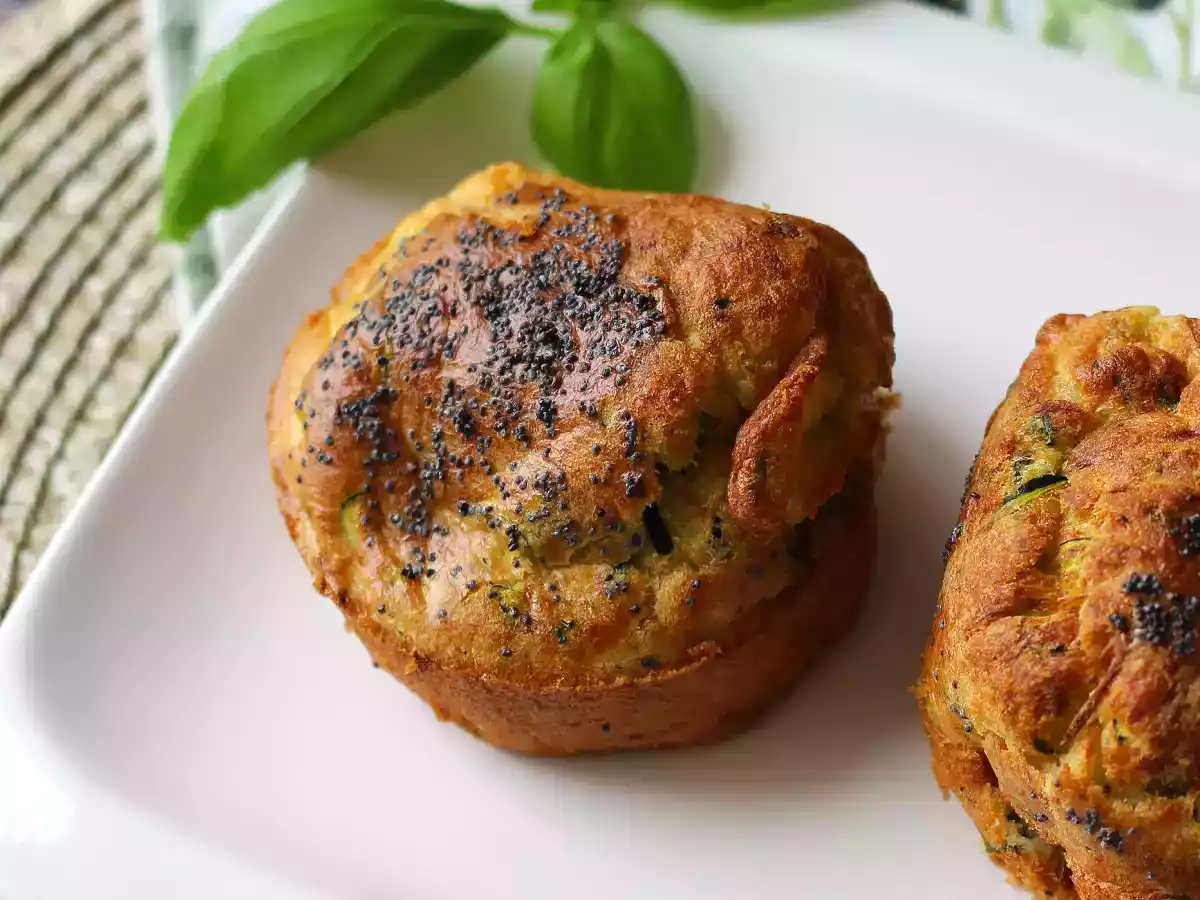 Zucchinimuffins in der Heißluftfritteuse: das leichte und fluffige Rezept