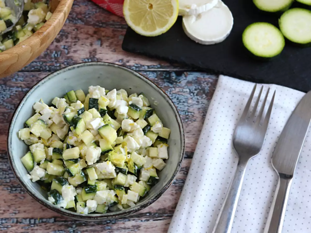 Zucchinisalat mit Ziegenkäse und Zitrone - foto 3