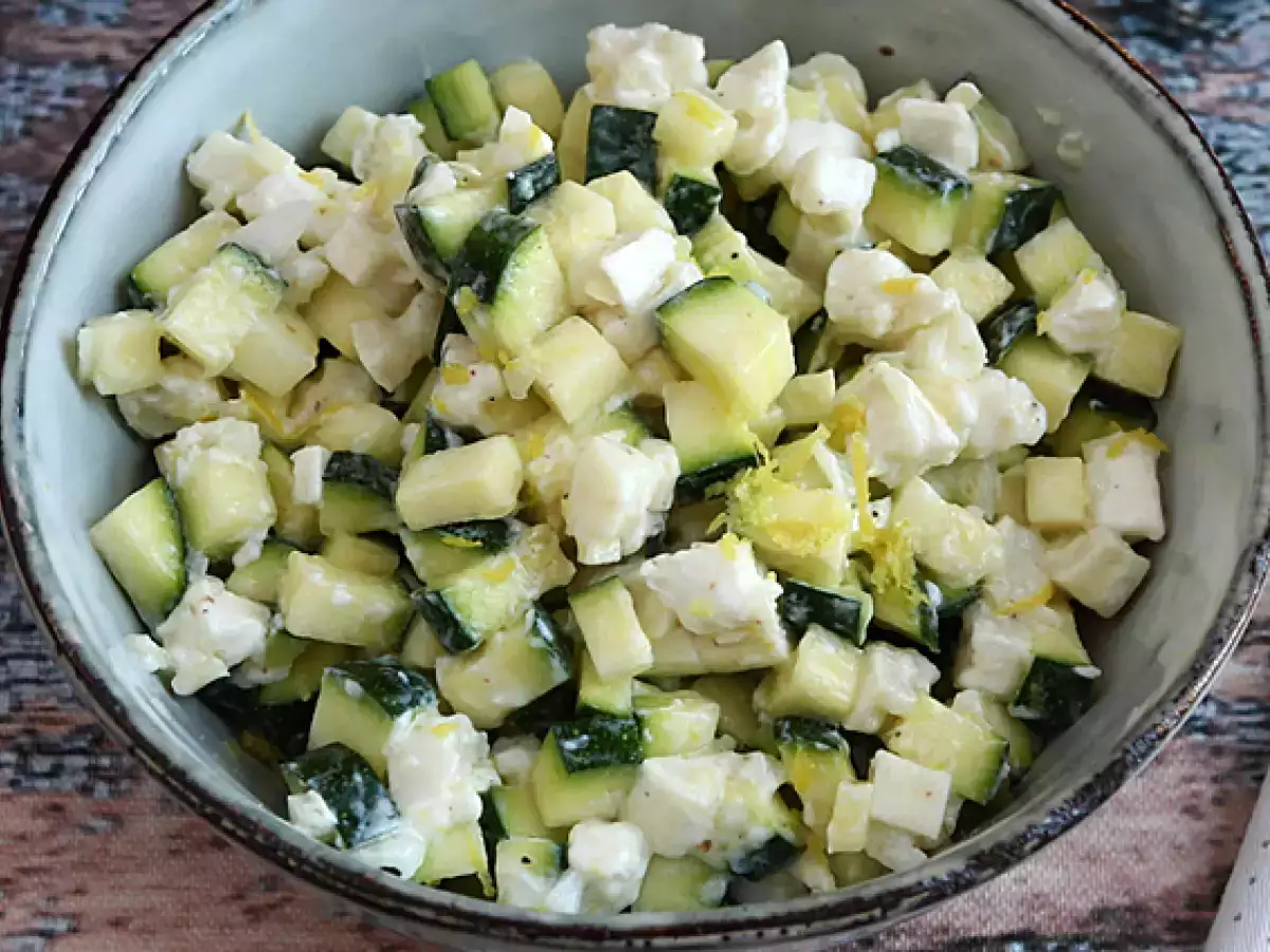 Zucchinisalat mit Ziegenkäse und Zitrone - foto 4