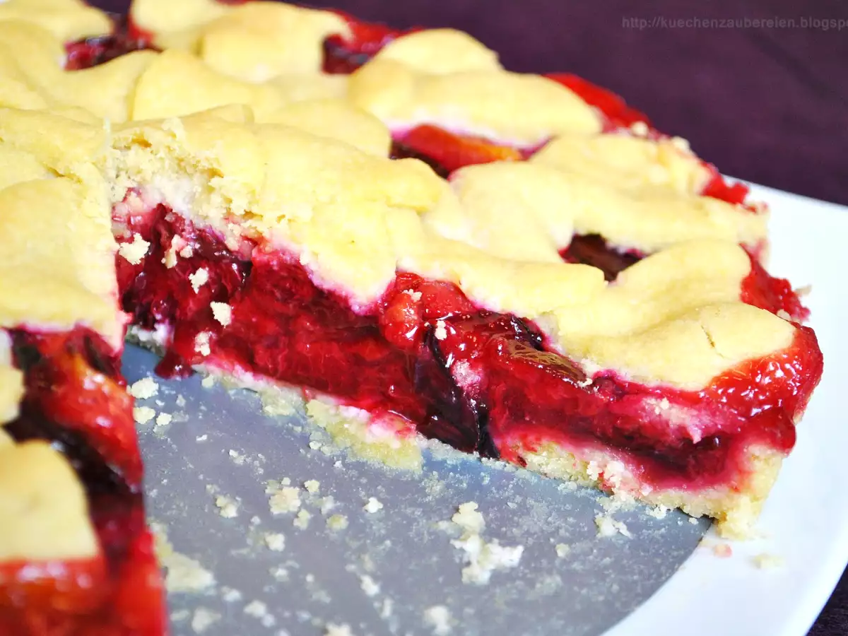 Zwetschgenkuchen nach amerikanischer Art - mit ganz viel Herz!